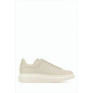 ALEXANDER MCQUEEN Oversized Lambskin Leather Sneakers with Cushioned Sole